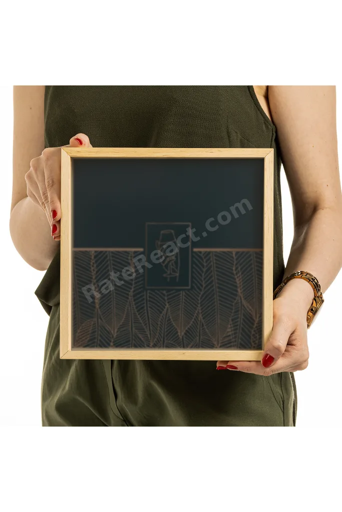 Ahşap Kumbara Çerçeveli Para Ve Anı Şarap Toplama Koleksiyon Kutusu 24 x 24 x 4,5 cm