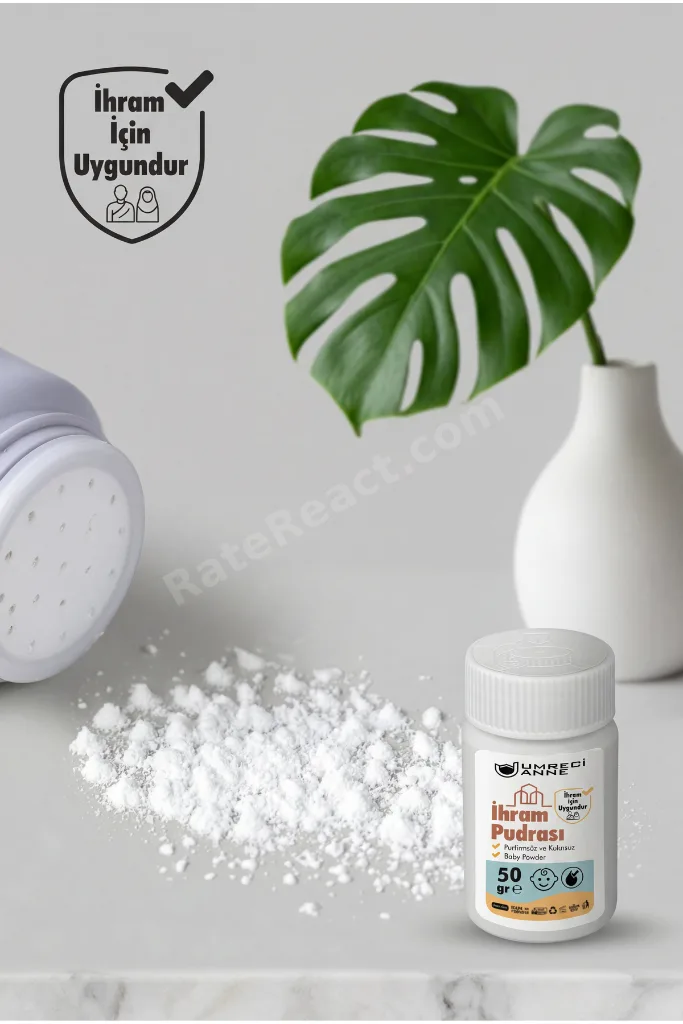 Eko Kozmetik Set | Kokusuz İhram Seti / Güneş Kremi, Pişik Kremi, Pudra, Gülsuyu, Tavaf Tesbihi