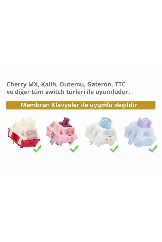 Mekanik Klavye Keycaps Seti- 130 Tuş PBT Çift Baskılı-Alttan Baskılı Gradyen Renkli