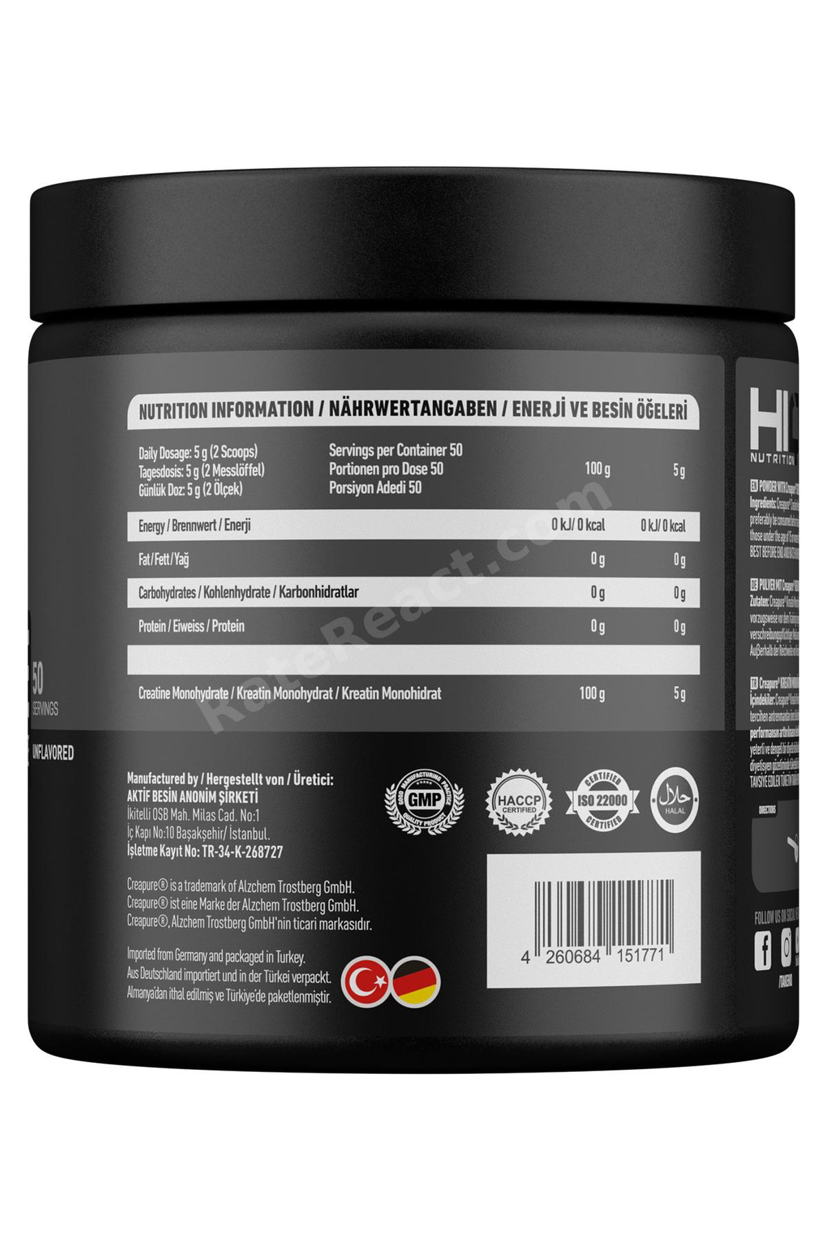 Hıq Creatıne (CREAPURE®) 250g Unflavored