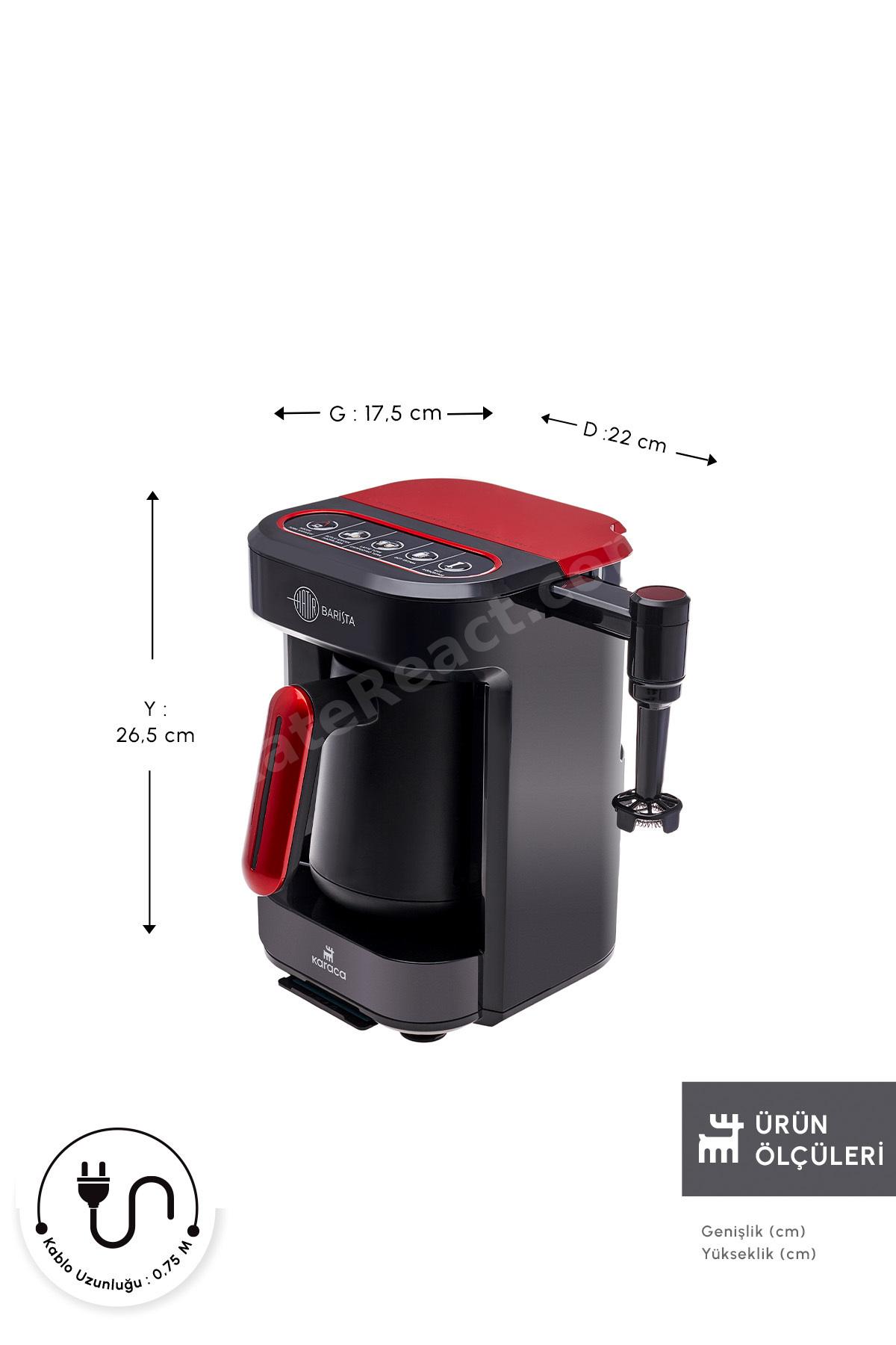 Hatır Barista Cappuccino ve Türk Kahve Makinesi İmperial Red