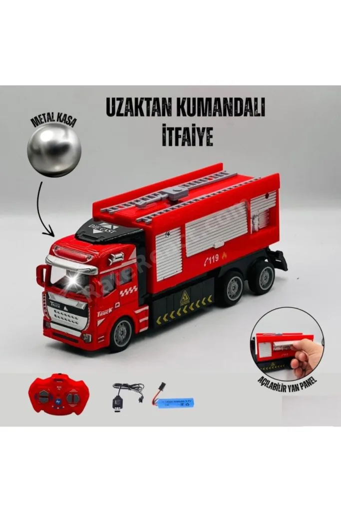 Pilli Kumandalı Oyuncak İtfaiye Kamyonu