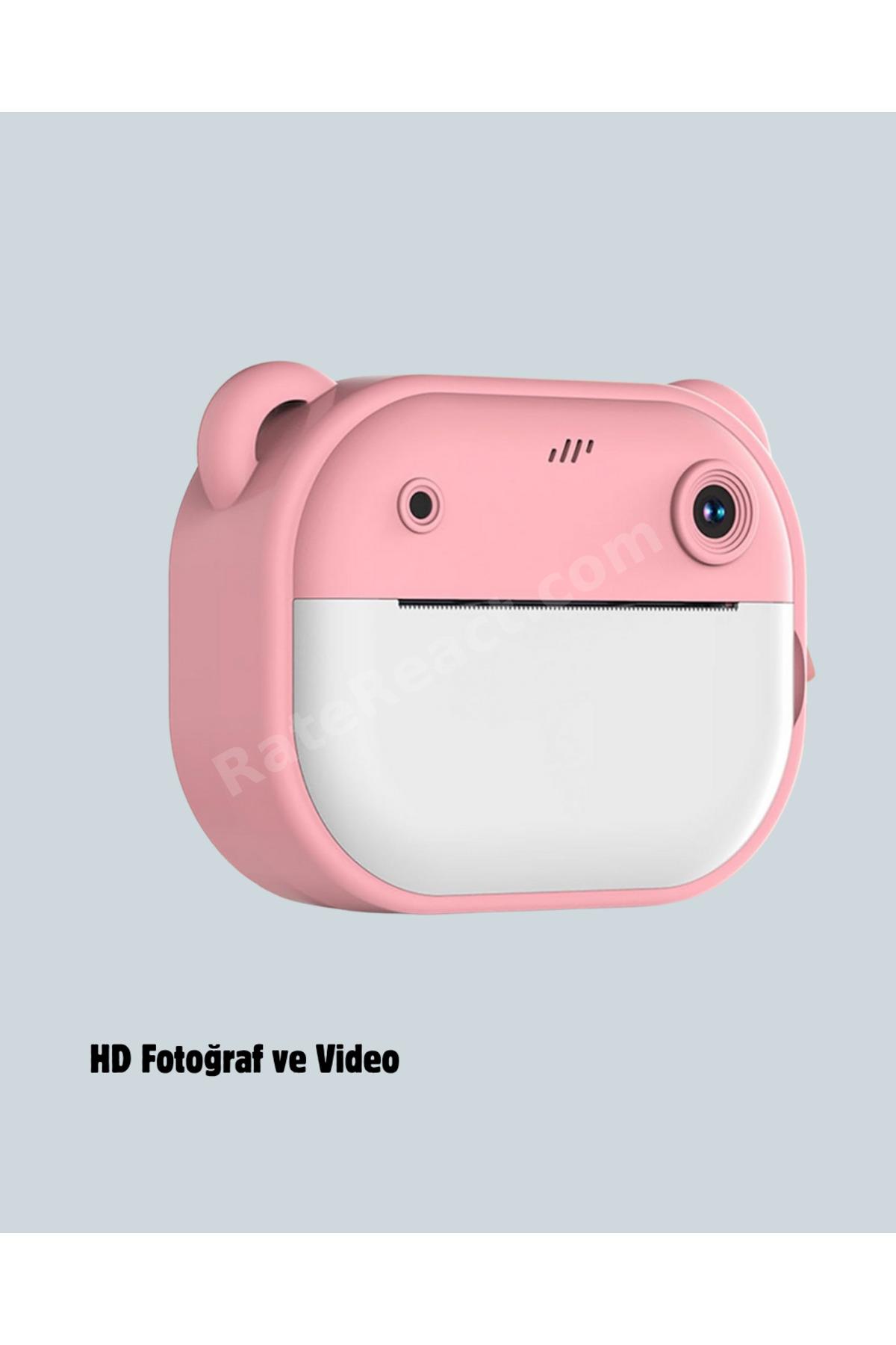 Çocuklar İçin Şipşak Yazıcı Kamera 24MP HD Çift Lensli Termal Baskılı