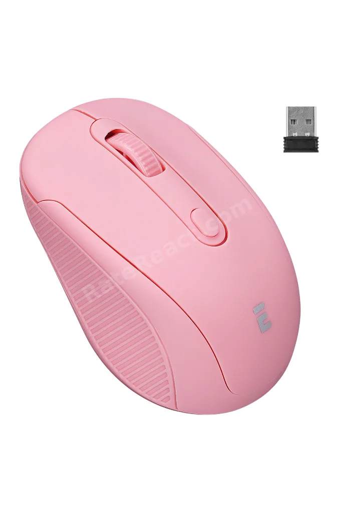 Rose Gold 4d Optik Süper Sessiz Aalkalin Pil Kablosuz Usb Alıcılı Mouse
