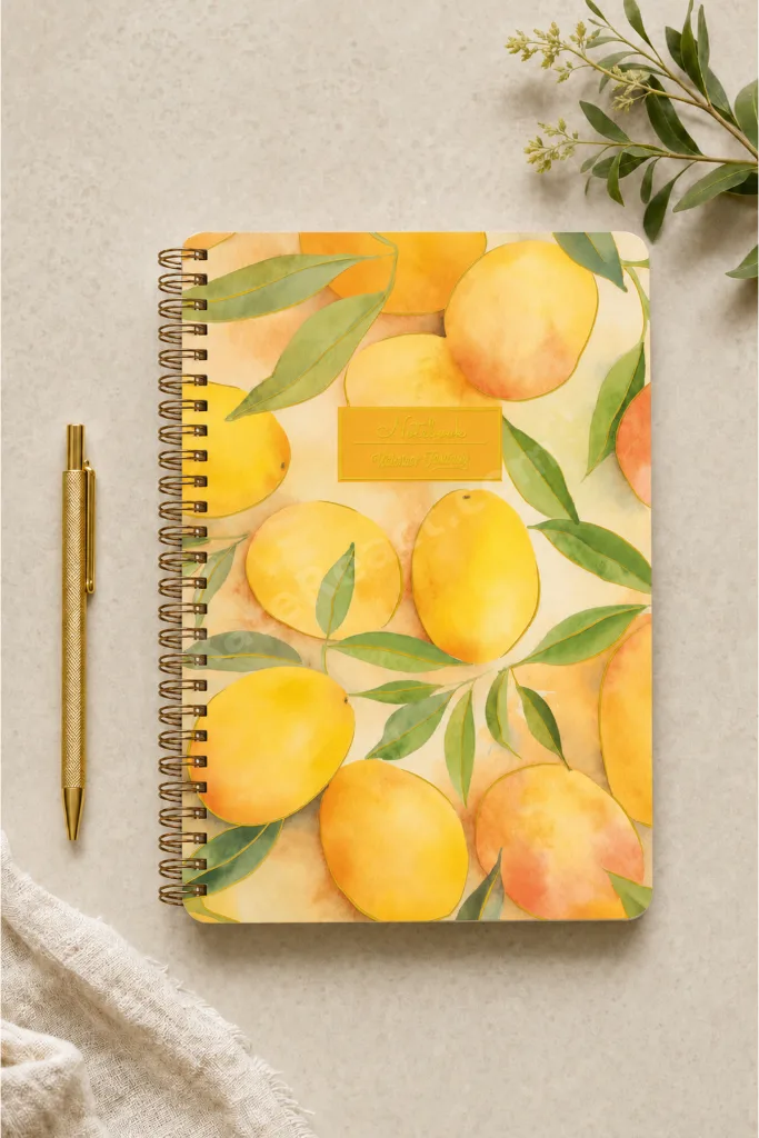 Botanical Collection A5 Premium Spiralli Defter 90gr Düz + Sticker