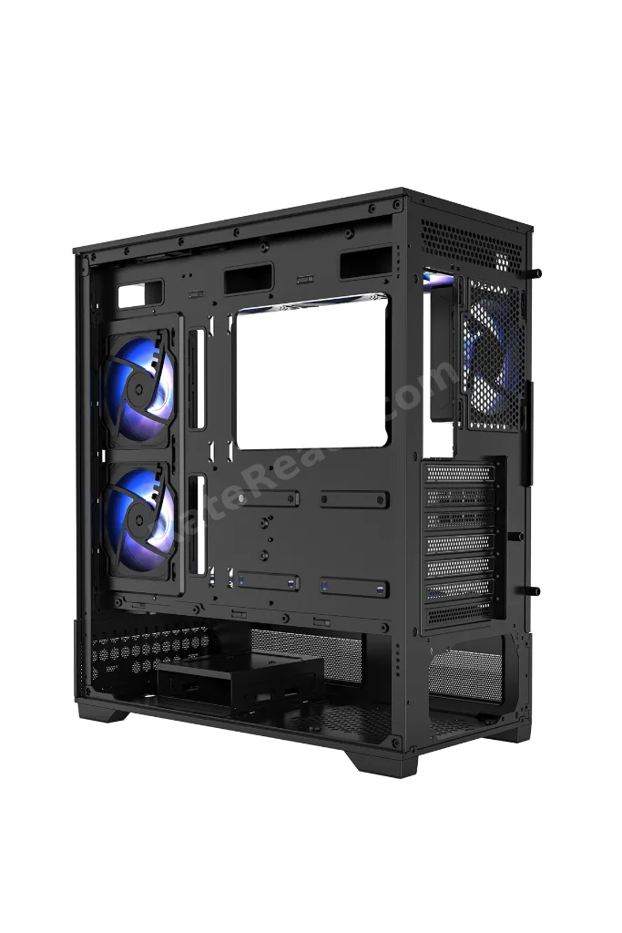 CF925 Tamperli Cam Gaming Oyuncu Kasası Siyah - 3 RGB Fanlı, Kumandalı, ITX/M-ATX/ATX/E-ATX Uyumlu