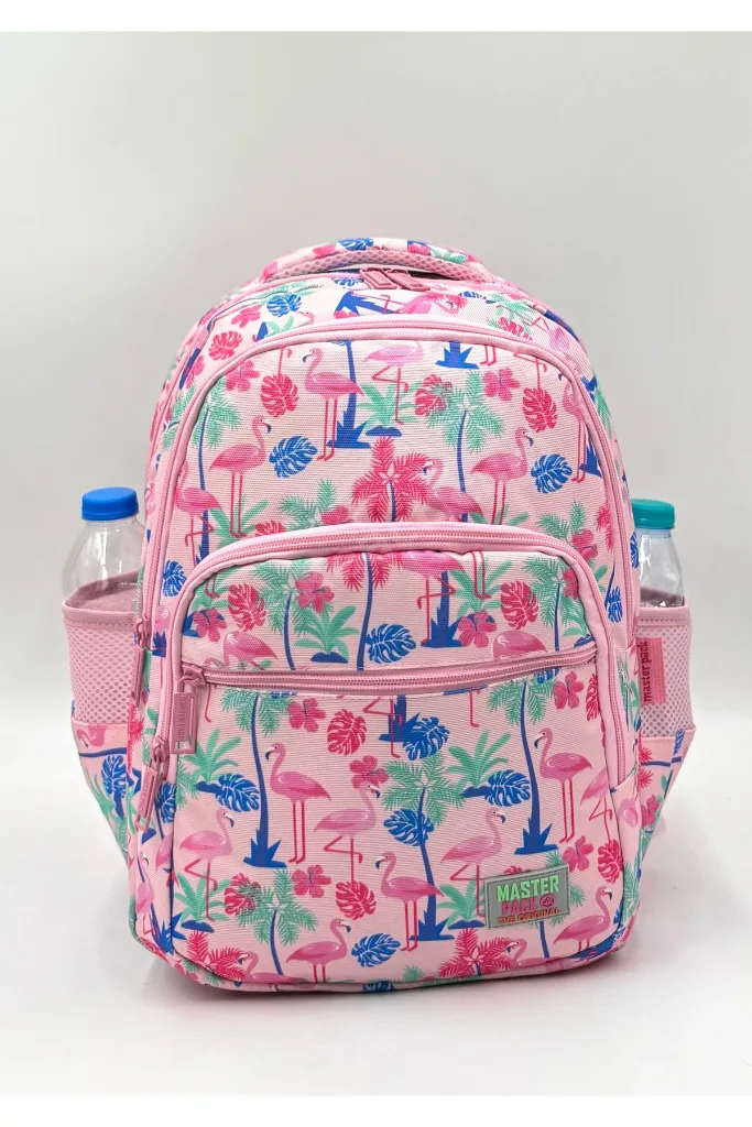 Flamingo Desenli Pembe Renk Master Pack Beslenmelik Ve Kalemlikli Kız Ilk Okul Sırt Çantası