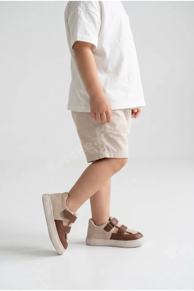 Mino Ortopedik Günlük Unisex Cırtlı Hafif Rahat Tabanlı Çocuk Spor Sandalet 21-25 Numara