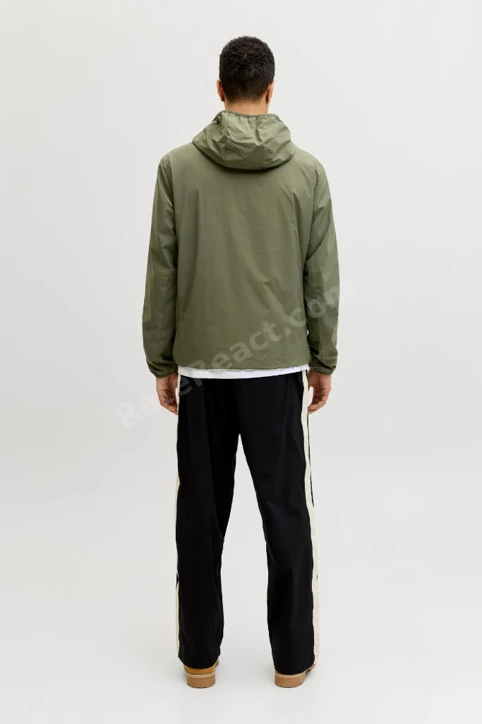 JCOCLUB Windbreaker Erkek Kapüşonlu Rüzgarlık Mont Hafif Yağmurluk