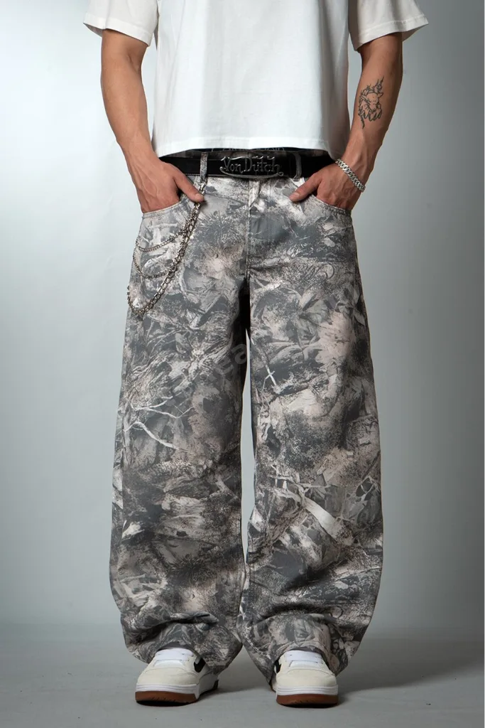 Deep Forest Wide Leg Super Baggy Erkek Jean Pantolon