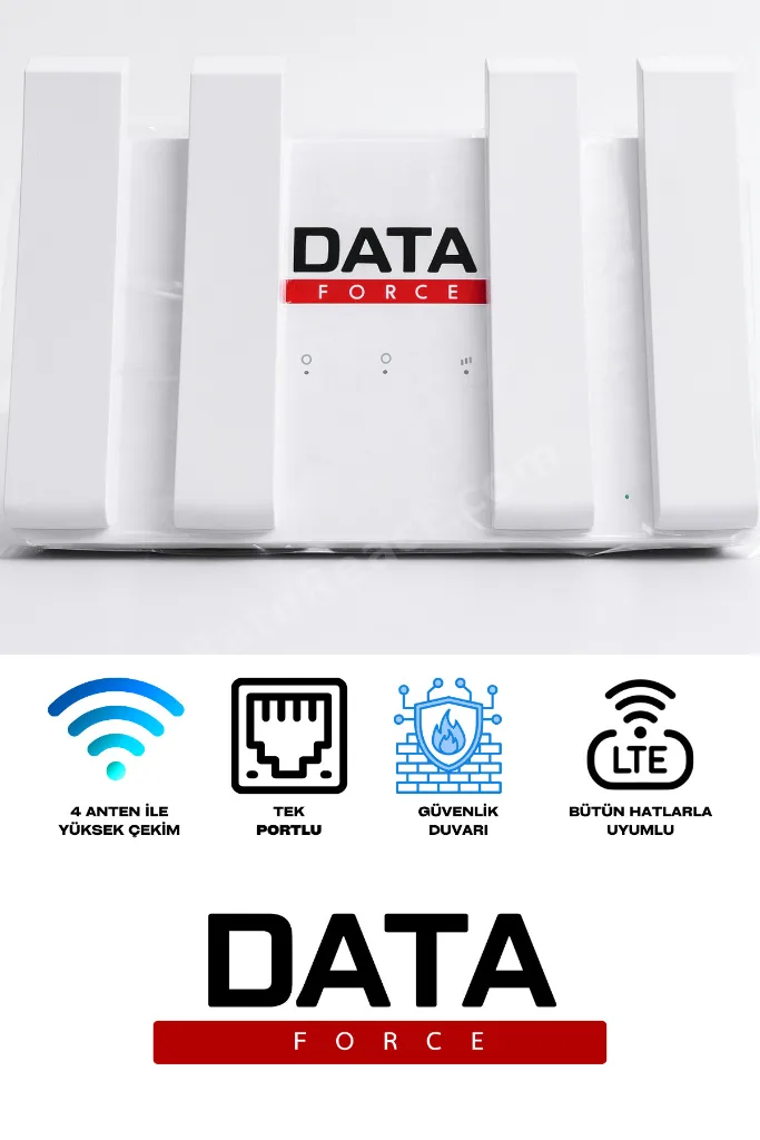 4G Sim Kartlı 4 Anten 1 PORT Taşınabilir Router Wifi Modem CPF906