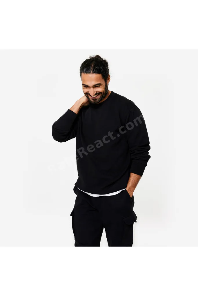 Domyos Erkek Siyah Sweatshirt
