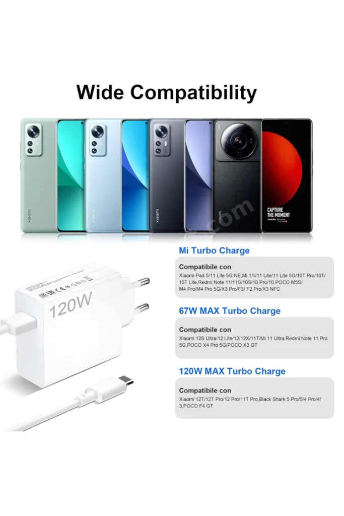 İntermax Type-c 120w (WATT) Hızlı Şarj Aleti Adaptörü Kablo (SET)