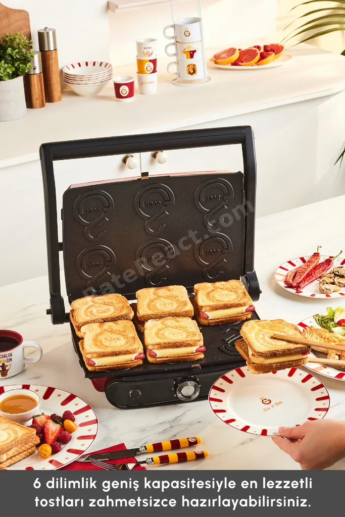 x Galatasaray Lisanslı Taraftar Logo Plakalı Tost Makinesi