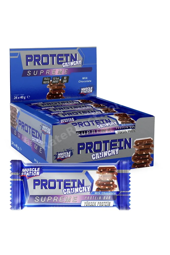 Supreme Crunchy Protein Bar 40 gr 24 Adet Sütlü Çikolata