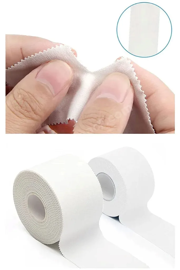 Rijit Fiksasyon Yapışkanlı Sporcu Bandajı 3.8cm X 10 Metre Beyaz Sporcu Destek Bandı