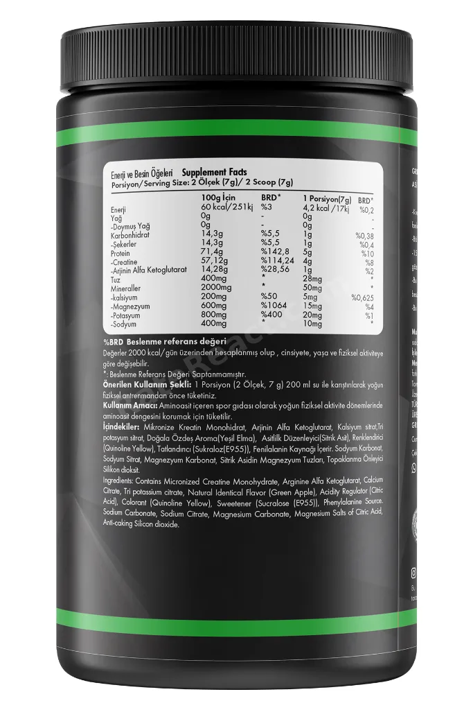 Creatıne Monohydrate ( Yeşil Elma )
