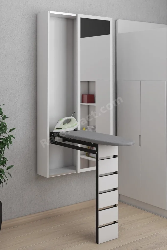 Dolaplı Çok Amaçlı Katlanır Ütü Masası Aynalı Ütü Masası Dolabı
