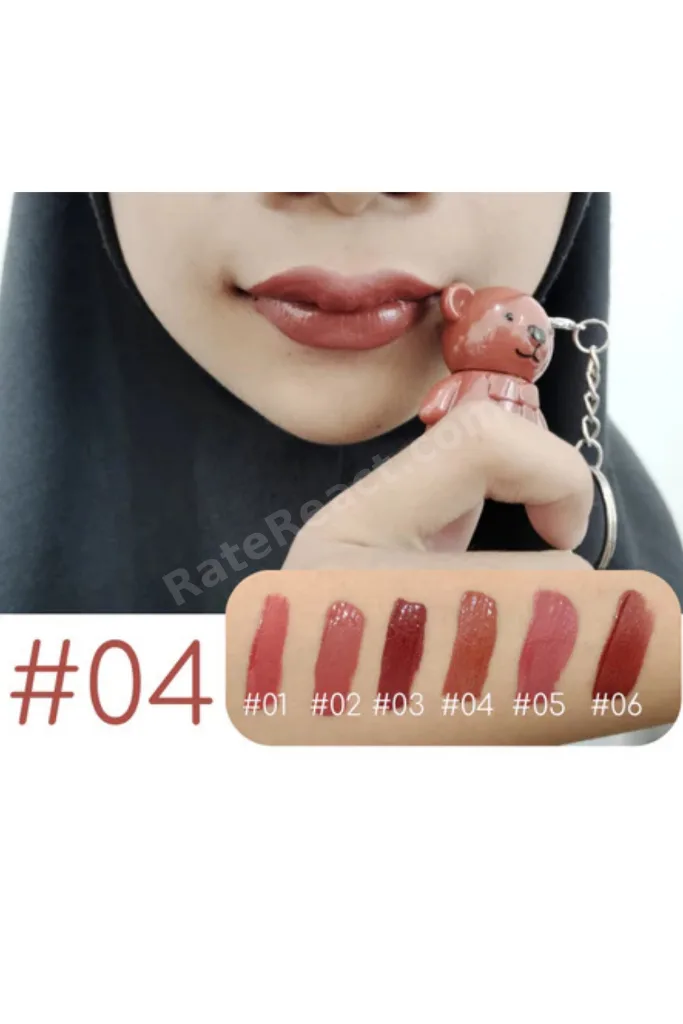 Teddy Sevimli Lip Gloss Mat Ruj Anahtarlık